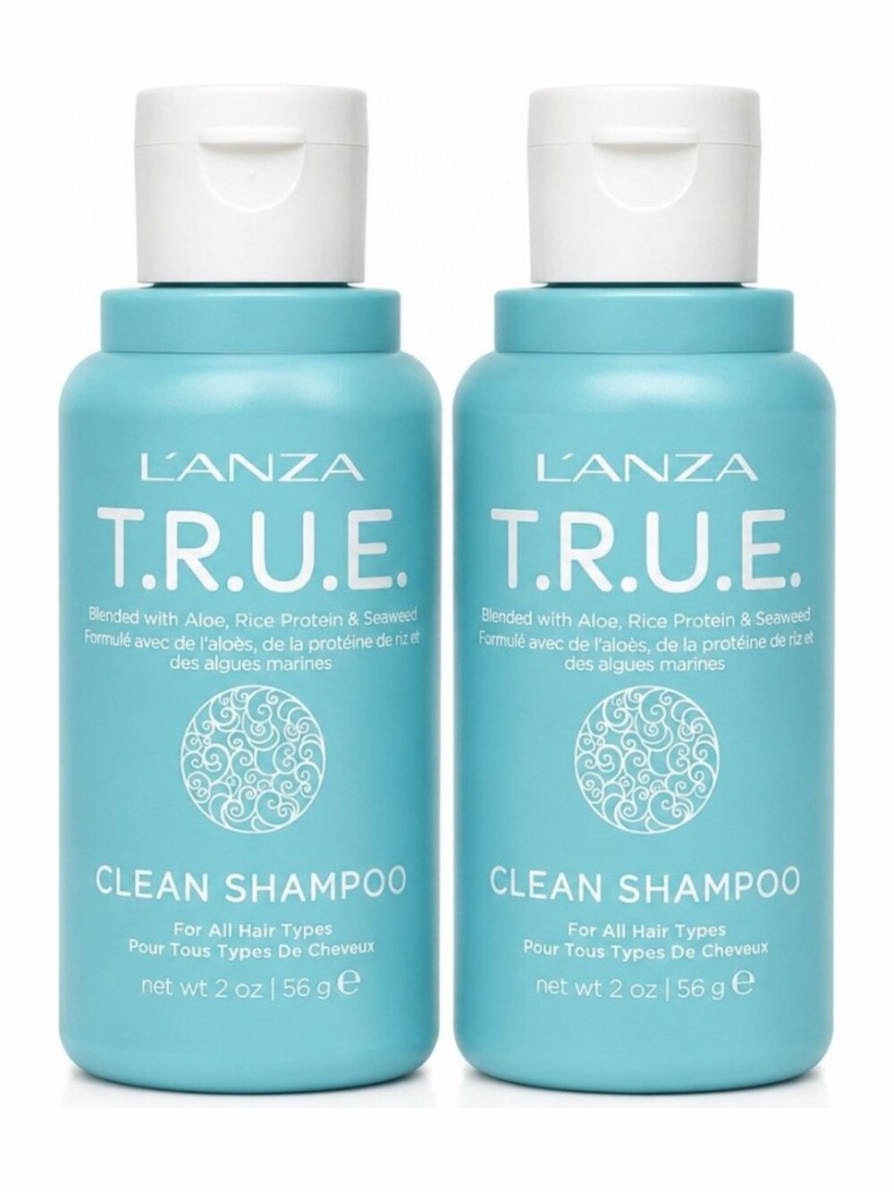 L’ANZA T.R.U.E. Clean Shampoo Powder 2 oz 56g Travel Size Duo Pack